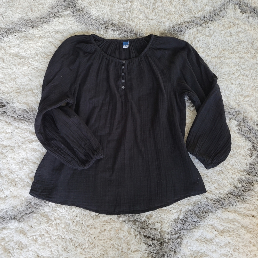 Black Long Sleeve Blouse | Size Small | Old Navy